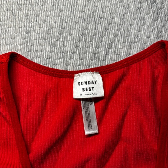 Sunday Best Red Cropped Tank - Picture 2 of 2